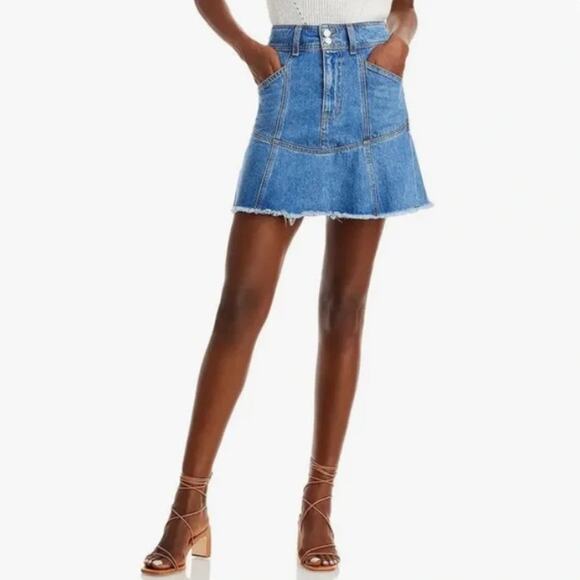 Veronica Beard Dresses & Skirts - Veronica Beard Denim Mini Skirt Size 2 "Lavelle" Durango Blue Jean A-Line NWT